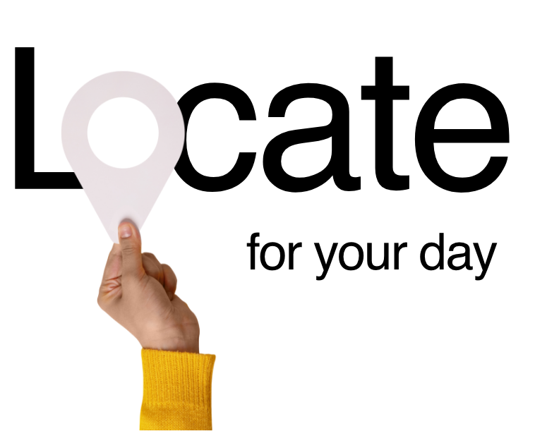 Pin Icon and Locate for Your Day Text