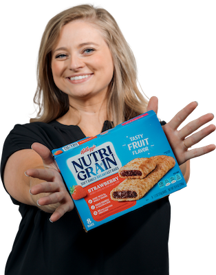 Female Kellanova Employee with Club Crackers