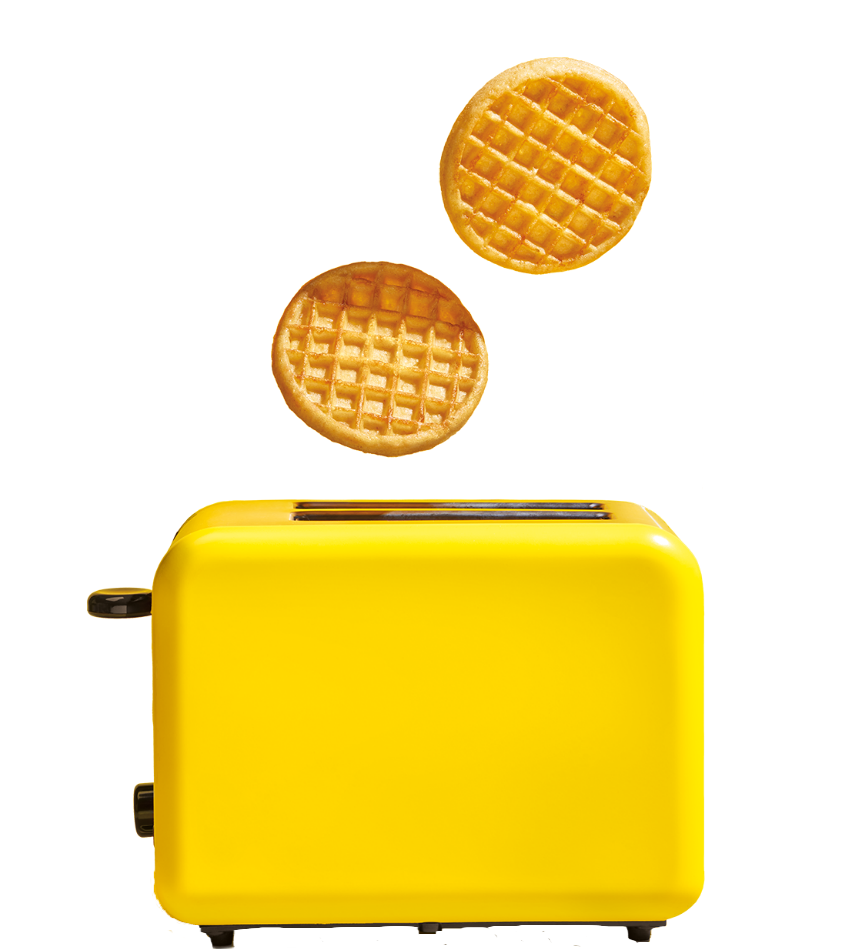 Eggos flying out of toaster