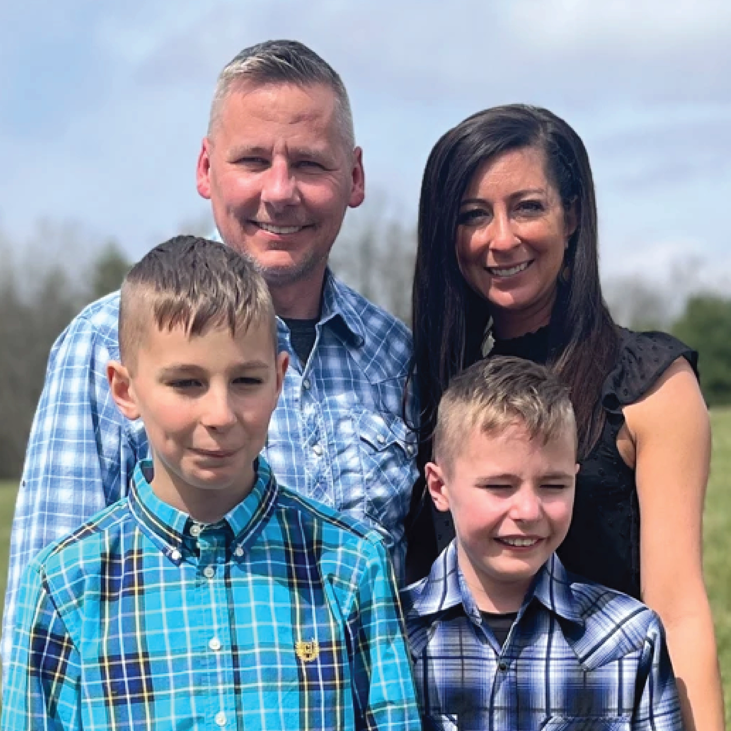 Cecil Richard pictured with his wife and two sons